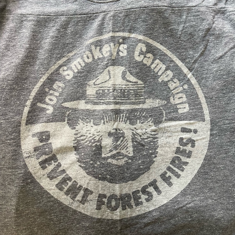 Lucky Brand Smokey Bear Graphic Tee “Prevent Forest Fires” L - Picture 3 of 6